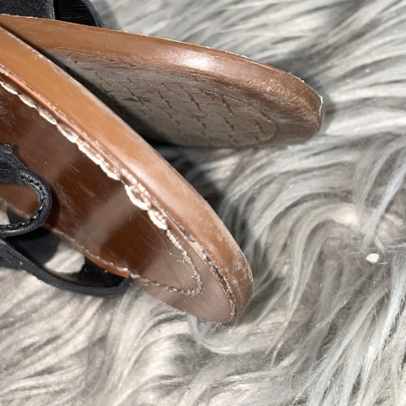 Kate Spade Black Suede Gladiator Sandals Lace Up Size 9.5 - Picture 5 of 8